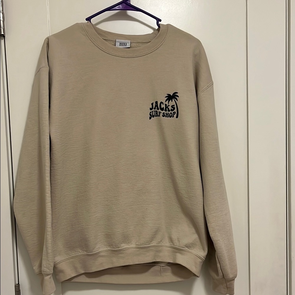 Jack’s Surf Shop Newport Beach Women’s Small Tan Sweatshirt
